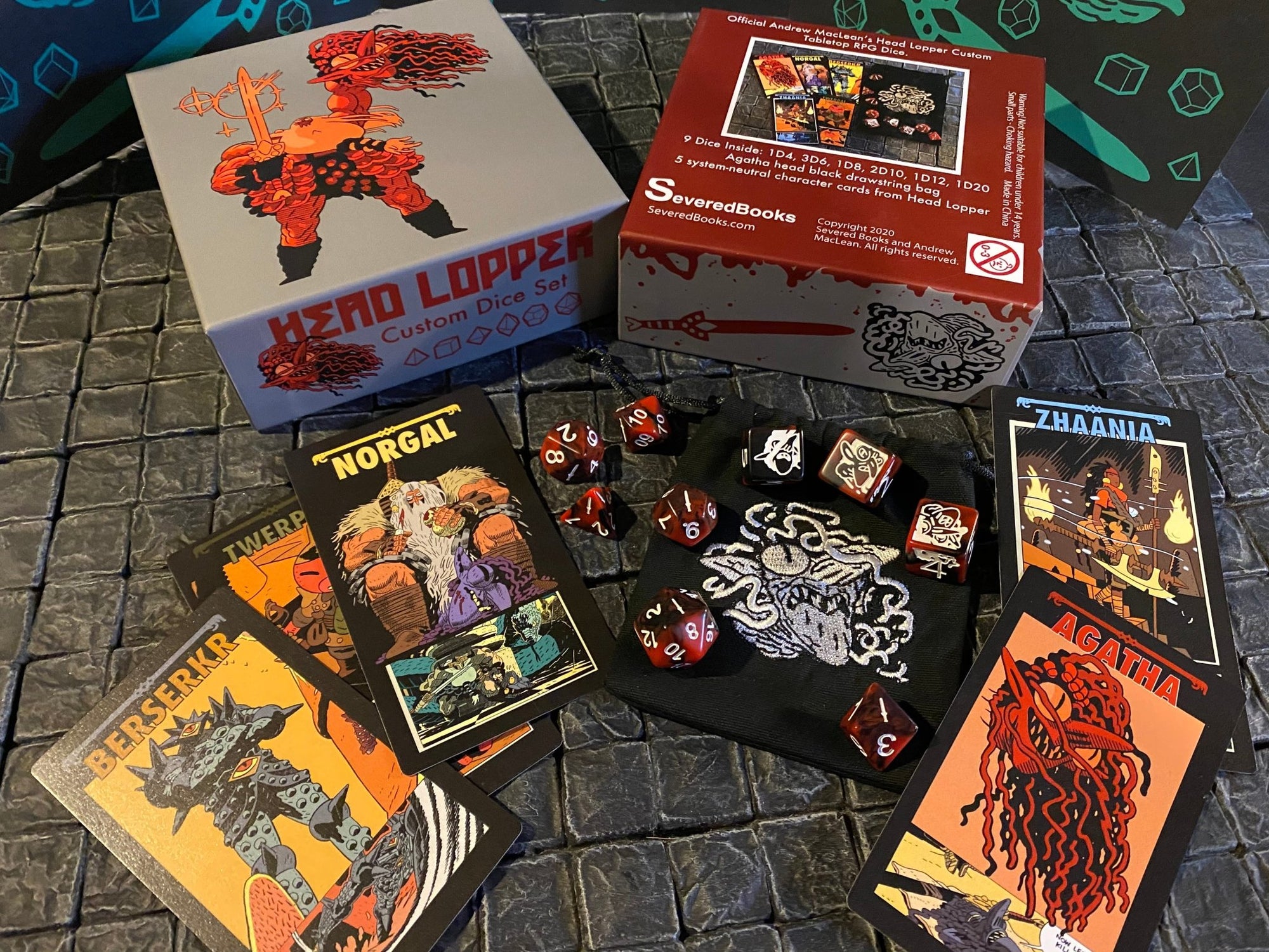 Head Lopper Dice Set + GM Screen Bundle