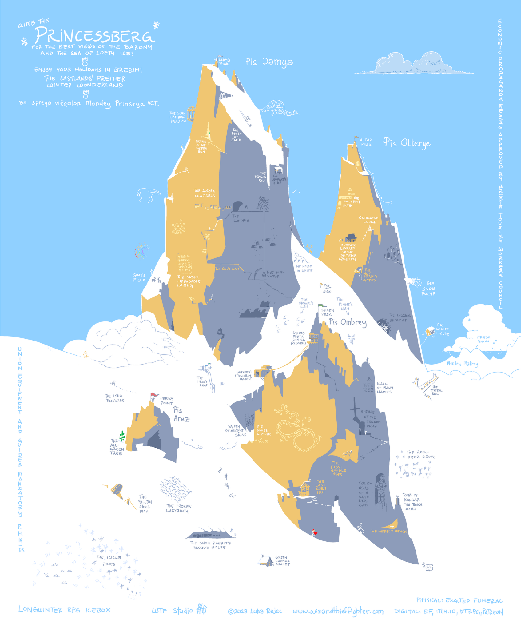 Winterwhite Poster Longwinter Map - FREE Download - Exalted Funeral